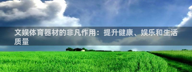 耀世集团王大聪：文娱体育器材的非凡作用：提升健康、娱